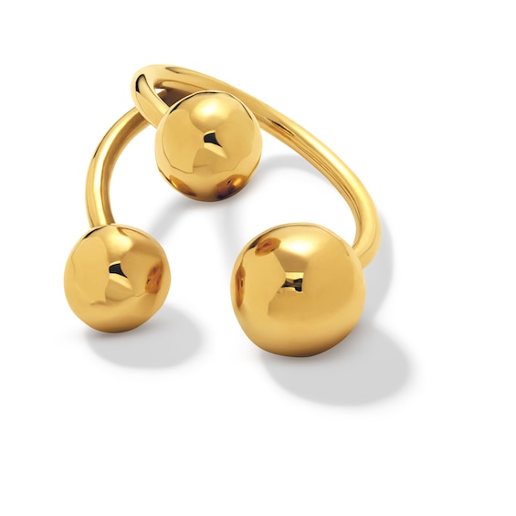 Zales x Soko Obiti Statement Ring in Brass with 24K Gold Plate