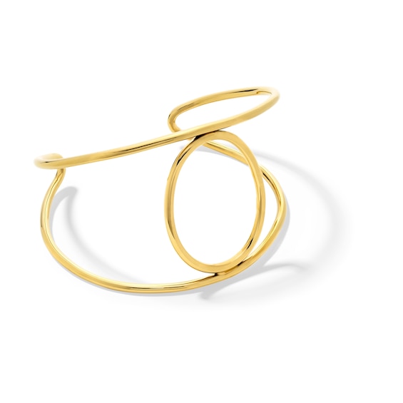 Zales x Soko Obiti Open Cuff Bracelet in Brass with 24K Gold Plate