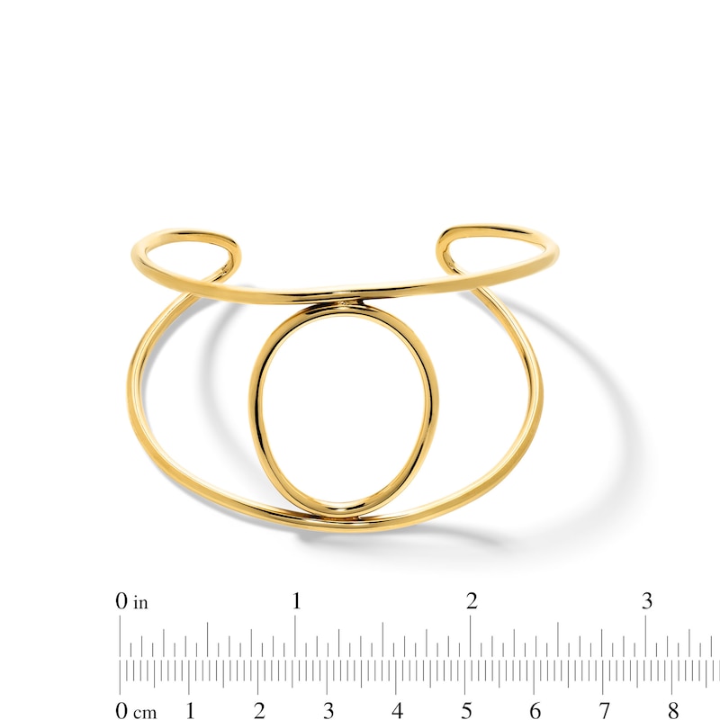 Zales x SOKO Obiti Open Cuff Bracelet in Brass with 24K Gold Plate