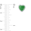 Thumbnail Image 3 of 10.0mm Heart-Shaped Lab-Created Jade Solitaire Stud Earrings in Sterling Silver