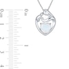 Thumbnail Image 3 of Heart-Shaped Lab-Created Opal Motherly Love Pendant in Sterling Silver - 16"