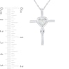 Thumbnail Image 3 of Heart-Shaped Lab-Created Opal Infinity Cross Pendant in Sterling Silver