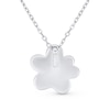 Thumbnail Image 2 of Blue Lab-Created Opal Inlay Paw Print Pendant in Sterling Silver