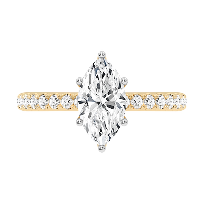 1-3/4 CT. T.W. Certified Marquise-Cut Lab-Created Diamond Engagement Ring in 14K Gold (F/VS2)