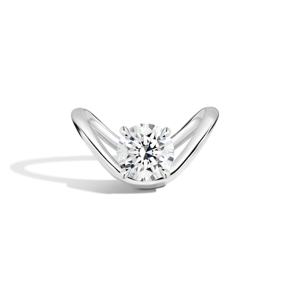 Zales x Shahla CT. Certified Lab-Grown Diamond Solitaire Dip Engagement Ring in Platinum (F/Vs2