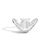 Thumbnail Image 1 of Zales x SHAHLA 3 CT. Certified Emerald-Cut Lab-Grown Diamond Solitaire Zaha Dip Engagement Ring in Platinum