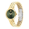 Thumbnail Image 2 of Ladies' Movado Museum® Classic Gold-Tone PVD Watch with Green Dial (Model: 0607942)