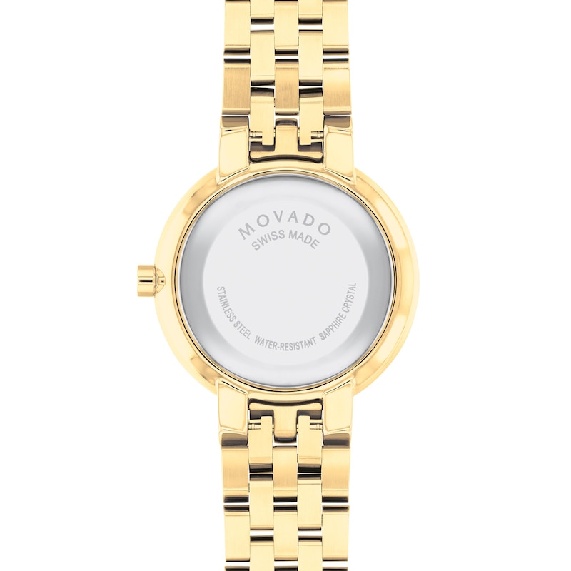Main Image 3 of Ladies' Movado Museum® Classic Gold-Tone PVD Watch with Green Dial (Model: 0607942)