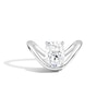 Thumbnail Image 1 of Zales x SHAHLA 3 CT. Certified Cushion-Cut Lab-Grown Diamond Solitaire Dip Engagement Ring in 14K White Gold (F/VS2)