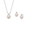 Thumbnail Image 0 of 3.5-9.5mm Cultured Freshwater Pearl Stacked Drop Pendant and Stud Earrings Set in Sterling Silver