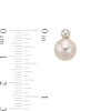 Thumbnail Image 2 of 3.5-9.5mm Cultured Freshwater Pearl Stacked Drop Pendant and Stud Earrings Set in Sterling Silver