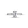 Thumbnail Image 4 of 1/4 CT. T.W. Baguette-Cut Diamond Square Frame Ring in 10K White Gold