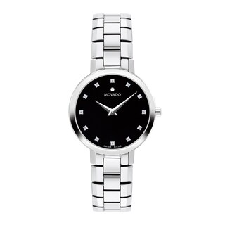 Movado Metio Diamond Black Dial Steel Ladies watch MOVADO Automatic Diamonds Women main image 3