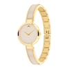 Thumbnail Image 2 of Ladies' Movado Moda Gold-Tone PVD Ceramic Bangle Watch with Taupe Dial (Model: 0607867)