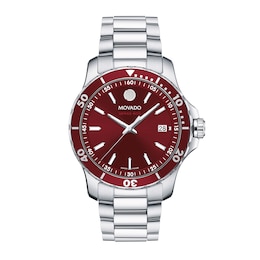 Men's Movado Series 800® Performance Steel™ Watch with Red Dial (Model: 2600178)