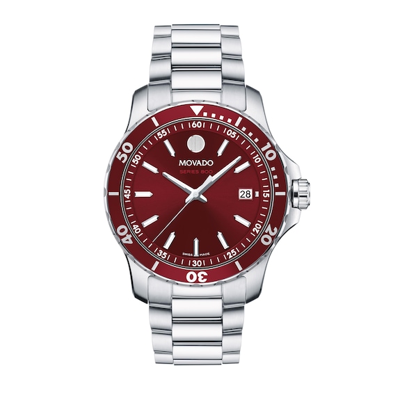 Men's Movado Series 800Â® Performance Steelâ¢ Watch with Red Dial (Model: 2600178)