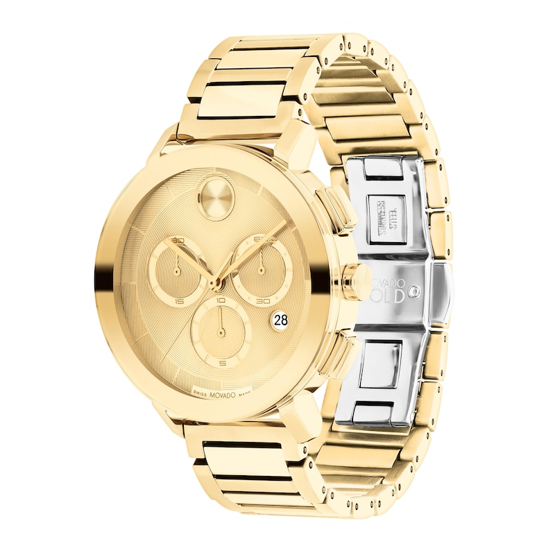 Main Image 2 of Ladies' Movado Bold® Evolution Gold-Tone IP Chronograph Watch with Gold-Tone Dial (Model: 3600967)