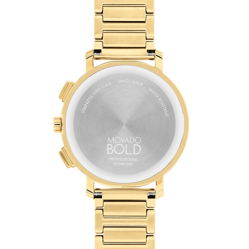 Main Image 3 of Ladies' Movado Bold® Evolution Gold-Tone IP Chronograph Watch with Gold-Tone Dial (Model: 3600967)