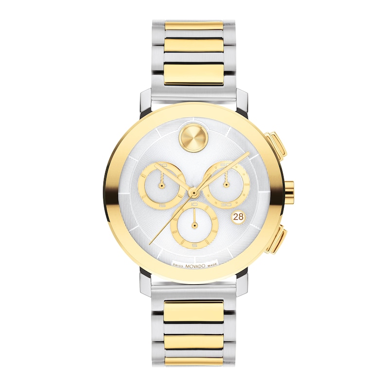 Main Image 1 of Ladies' Movado Bold® Evolution Two-Tone IP Chronograph Watch with Silver-Tone Dial (Model: 3600968)