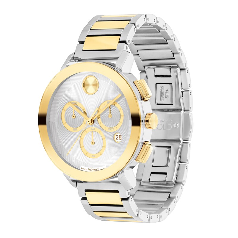 Main Image 2 of Ladies' Movado Bold® Evolution Two-Tone IP Chronograph Watch with Silver-Tone Dial (Model: 3600968)