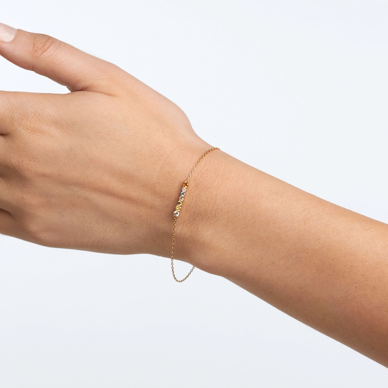 Main Image 3 of PDPAOLA™ at Zales Multi-Color Cubic Zirconia Line Bracelet in Sterling Silver with 18K Gold Plate