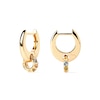Thumbnail Image 1 of PDPAOLA™ at Zales Multi-Color Cubic Zirconia Spinner Dangle Hoop Earrings in Sterling Silver with 18K Gold Plate