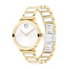 Thumbnail Image 1 of Ladies' Movado Bold® Evolution Crystal Accent Gold-Tone IP Ceramic Watch with Textured Tonal Dial (Model: 3601238)