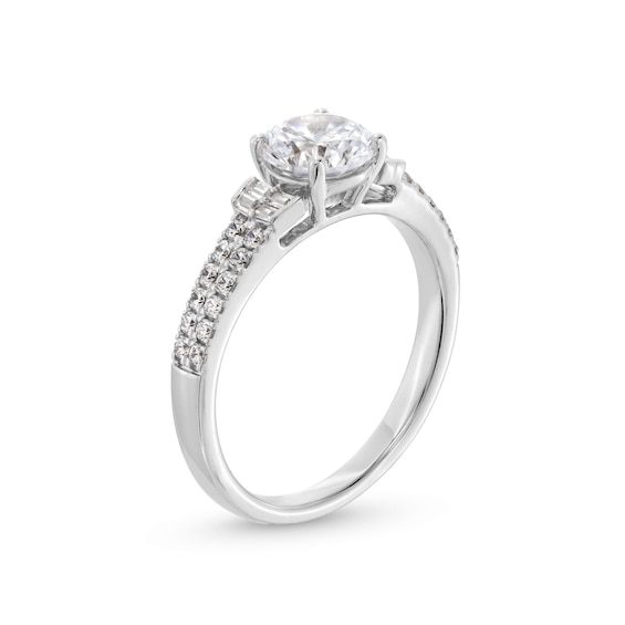 1-1/5 CT. T.w. Multi-Diamond Engagement Ring in 14K White Gold
