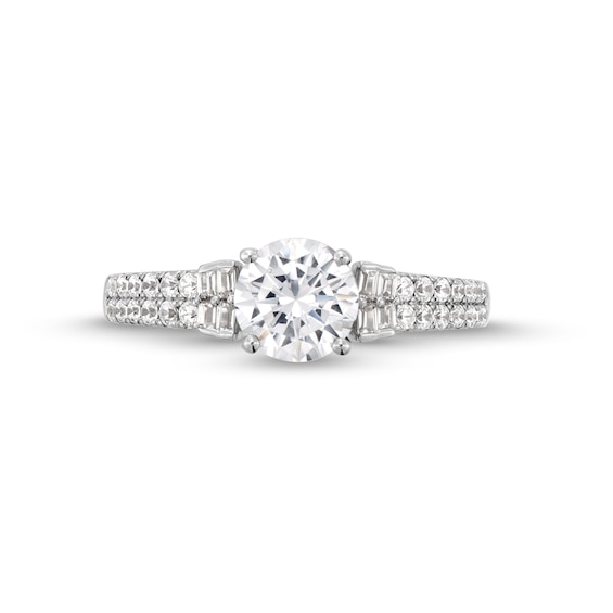 1-1/5 CT. T.w. Multi-Diamond Engagement Ring in 14K White Gold