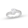 Thumbnail Image 1 of 1-1/3 CT. T.W. Multi-Diamond Bypass Engagement Ring in 14K White Gold