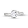 Thumbnail Image 4 of 1-1/3 CT. T.W. Multi-Diamond Bypass Engagement Ring in 14K White Gold