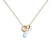 Thumbnail Image 1 of PDPAOLA™ at Zales Oval Blue Cubic Zirconia Dangle Interlocking Circles Necklace in Sterling Silver with 18K Gold Plate