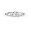 Thumbnail Image 4 of 1/2 CT. T.W. Diamond Past Present Future® Bypass Shank Engagement Ring in 10K White Gold