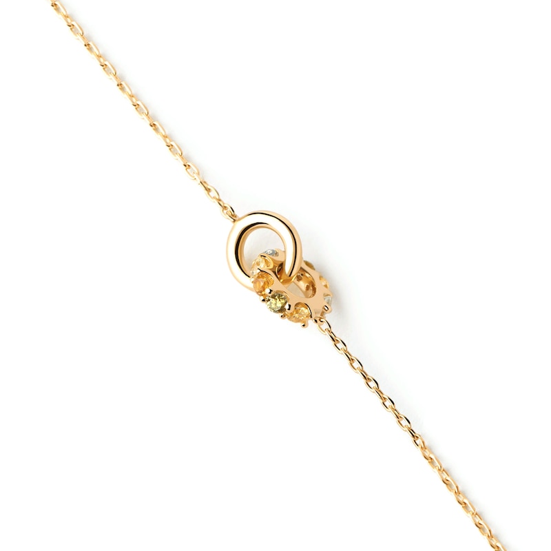 Main Image 1 of PDPAOLA™ at Zales Multi-Color Cubic Zirconia Interlocking Circles Bracelet in Sterling Silver with 18K Gold Plate