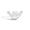 Thumbnail Image 1 of Zales x SHAHLA 2 CT. Certified Emerald-Cut Lab-Grown Diamond Solitaire Zaha Dip Engagement Ring in Platinum