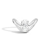 Thumbnail Image 1 of Zales x SHAHLA 2 CT. Certified Oval Lab-Grown Diamond Solitaire Zaha Dip Engagement Ring in 14K White Gold (F/VS2)