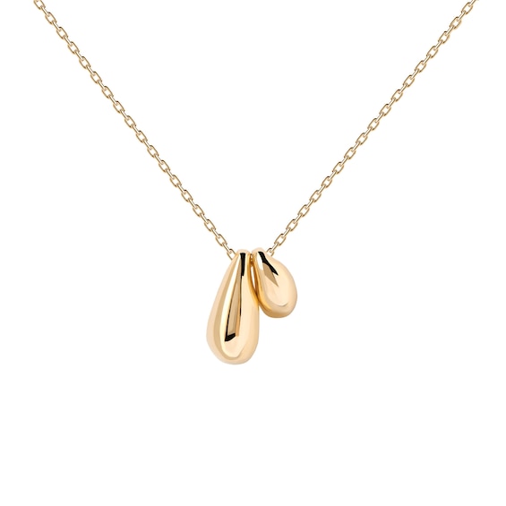 PDPAOLAâ¢ at Zales Double Teardrop Necklace in Sterling Silver with 18K Gold Plate - 19.5"