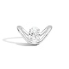 Thumbnail Image 1 of Zales x SHAHLA 2 CT. Certified Oval Lab-Grown Diamond Solitaire Zaha Dip Engagement Ring in Platinum (F/VS2)