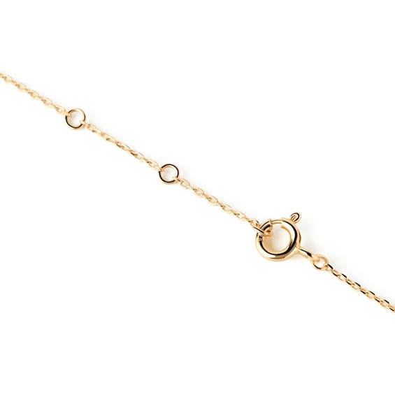PDPAOLAâ¢ at Zales Oval Pink Cubic Zirconia Dangle Interlocking Circles Bracelet in Sterling Silver with 18K Gold Plate