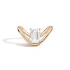 Thumbnail Image 1 of Zales x SHAHLA 1-1/2 CT. Certified Emerald-Cut Lab-Created Diamond Solitaire Zaha Dip Engagement Ring in 14K Gold