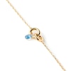 Thumbnail Image 1 of PDPAOLA™ at Zales Oval Blue Cubic Zirconia Dangle Interlocking Circles Bracelet in Sterling Silver with 18K Gold Plate