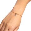 Thumbnail Image 2 of PDPAOLA™ at Zales Oval Blue Cubic Zirconia Dangle Interlocking Circles Bracelet in Sterling Silver with 18K Gold Plate