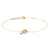 Thumbnail Image 3 of PDPAOLA™ at Zales Oval Blue Cubic Zirconia Dangle Interlocking Circles Bracelet in Sterling Silver with 18K Gold Plate