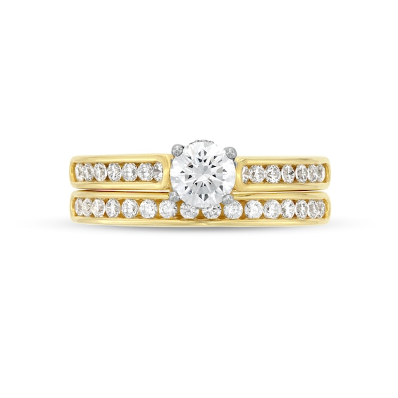 1 CT. T.w. Diamond Channel Bridal Set in 14K Gold