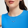 Thumbnail Image 2 of 5.0mm Freshwater Cultured Pearl and Certified Ruby Bar Necklace in 10K Gold