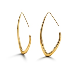 Zales x SOKO Tulla Outline Threader Hoop Earrings in Brass with 24K Gold Plate