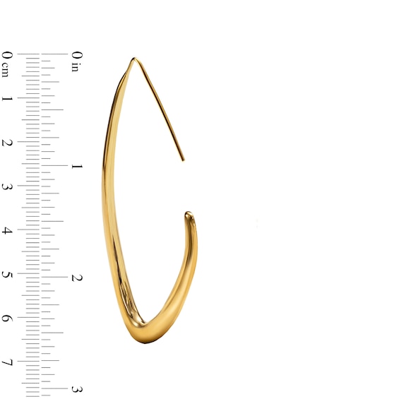 Zales x Soko Tulla Outline Threader Hoop Earrings in Brass with 24K Gold Plate