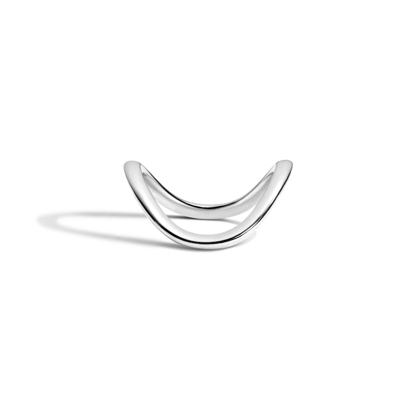 Main Image 1 of Zales x SHAHLA Zaha Dip Band in 14K White Gold