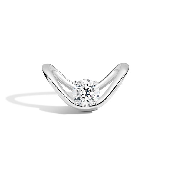 Zales x Shahla 1-1/2 CT. Certified Lab-Grown Diamond Solitaire Dip Engagement Ring in Platinum (F/Vs2)