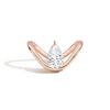Thumbnail Image 1 of Zales x SHAHLA 1-1/2 CT. Certified Pear Lab-Grown Diamond Solitaire Zaha Dip Engagement Ring in 14K Rose Gold (F/VS2)